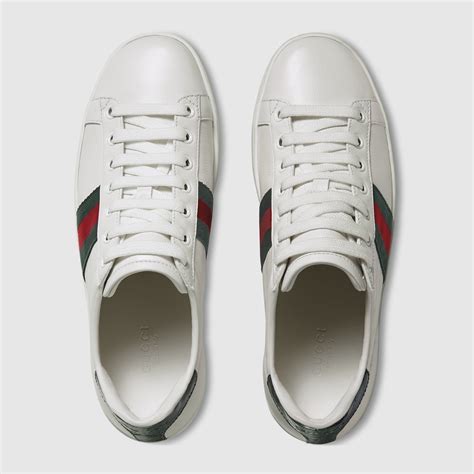 gucci ace leather low-top sneaker ราคา|gucci ace leather sneakers.